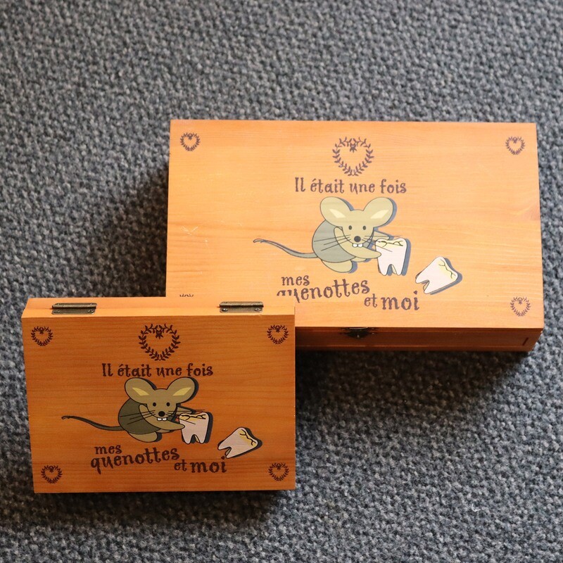 Boîte  surprise en bois à offrir aux jeunes parents