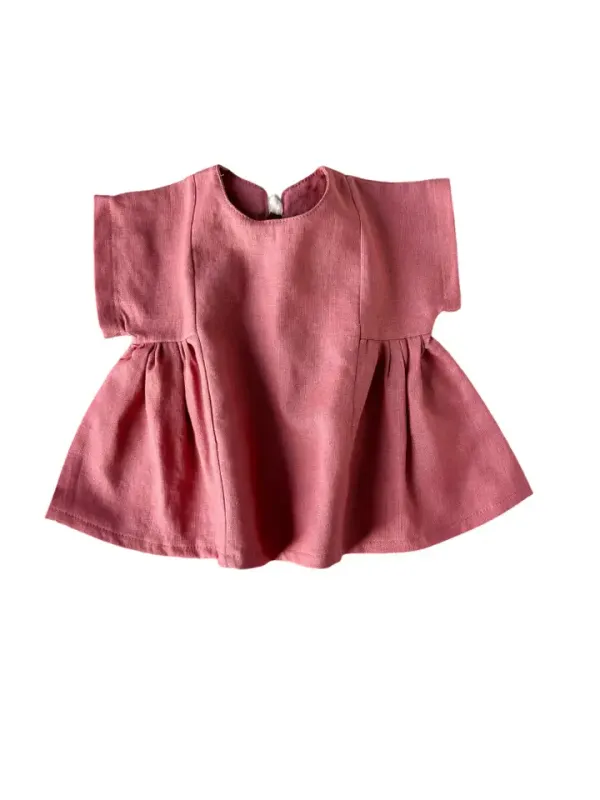 Robe pour bébé Malia à carreaux - cacao