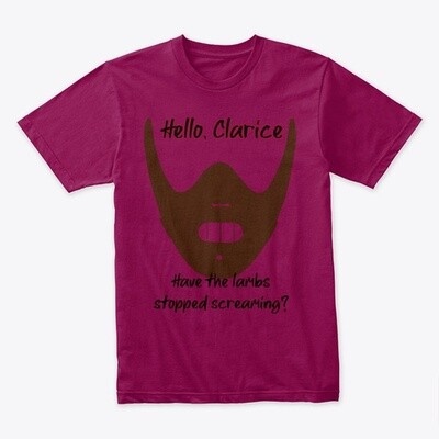 Hello, Clarice [The Silence of the Lambs / Hannibal Lecter] Men's Premium Cotton T-Shirt [CHOOSE COLOR] [CHOOSE SIZE]
