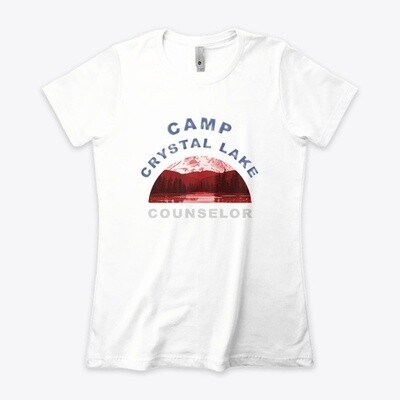 Camp Crystal Lake Counselor (FRIDAY THE 13TH) Women's Boyfriend T-Shirt [CHOOSE COLOR] [CHOOSE SIZE]