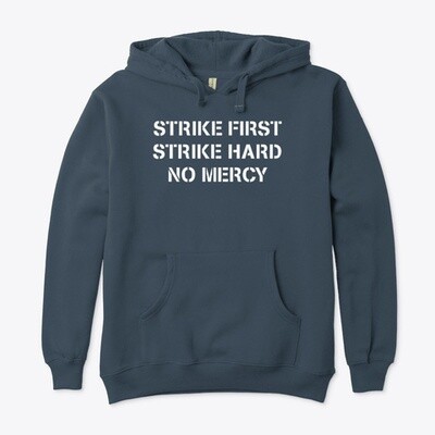 Strike First Strike Hard No Mercy (Cobra Kai / The Karate Kid) Unisex  Eco Hoody [CHOOSE COLOR] [CHOOSE SIZE]