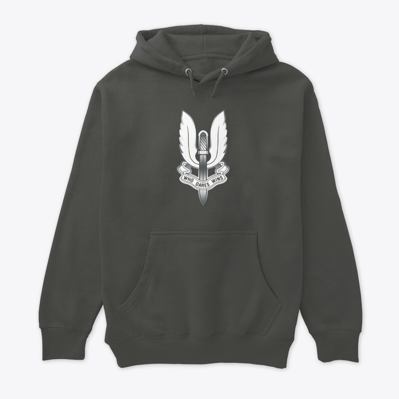 Who Dares Wins (British SAS Special Forces) Unisex Premium Pullover Hoodie [CHOOSE COLOR] [CHOOSE SIZE]