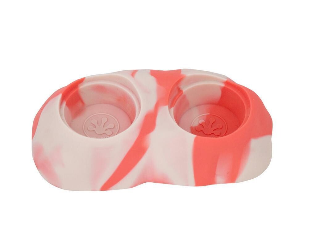 Pangea Ultimate Silicone Eco-Dish [Marble White/Red]