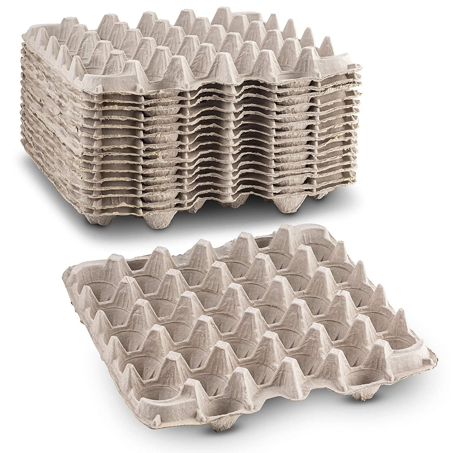 Biodegradable Pulp Fiber Egg Tray Flats for Roach or Cricket Colony [20 PACK]