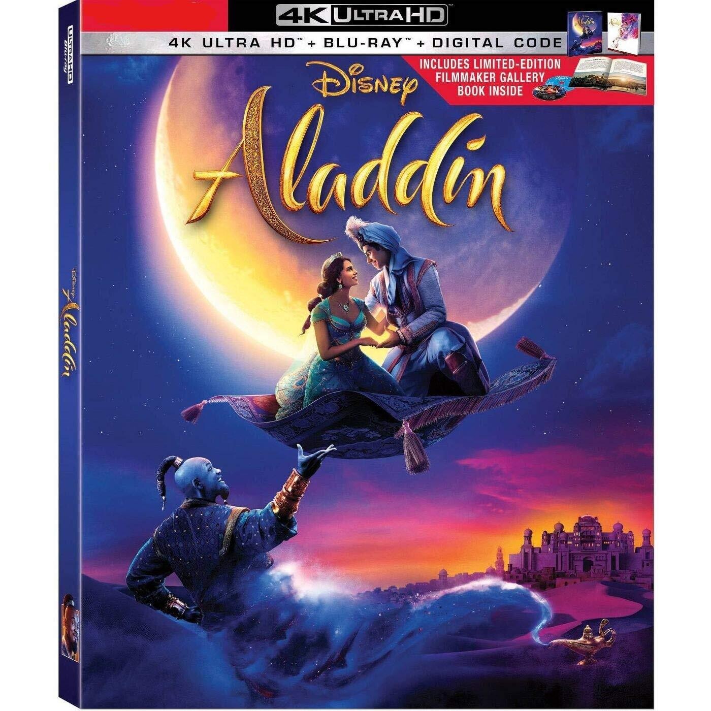 Aladdin : Live Action [2019] 4K Ultra HD + Blu-ray + Digital Steelbook [with Filmmaker Gallery Book] [Target Exclusive]