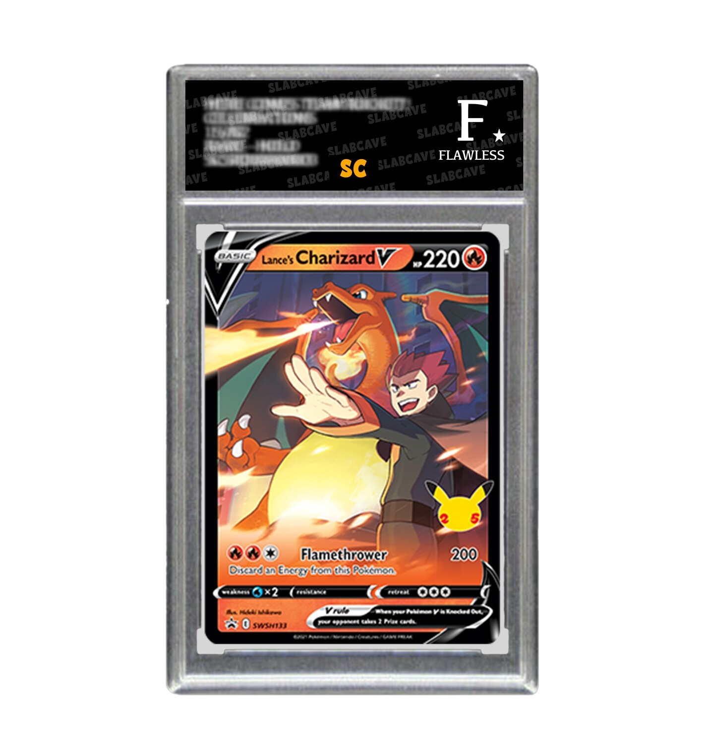 Graded Pokemon Card: SC F* - Lance's Charizard SWSH133 [Celebrations Collection] [Promo]