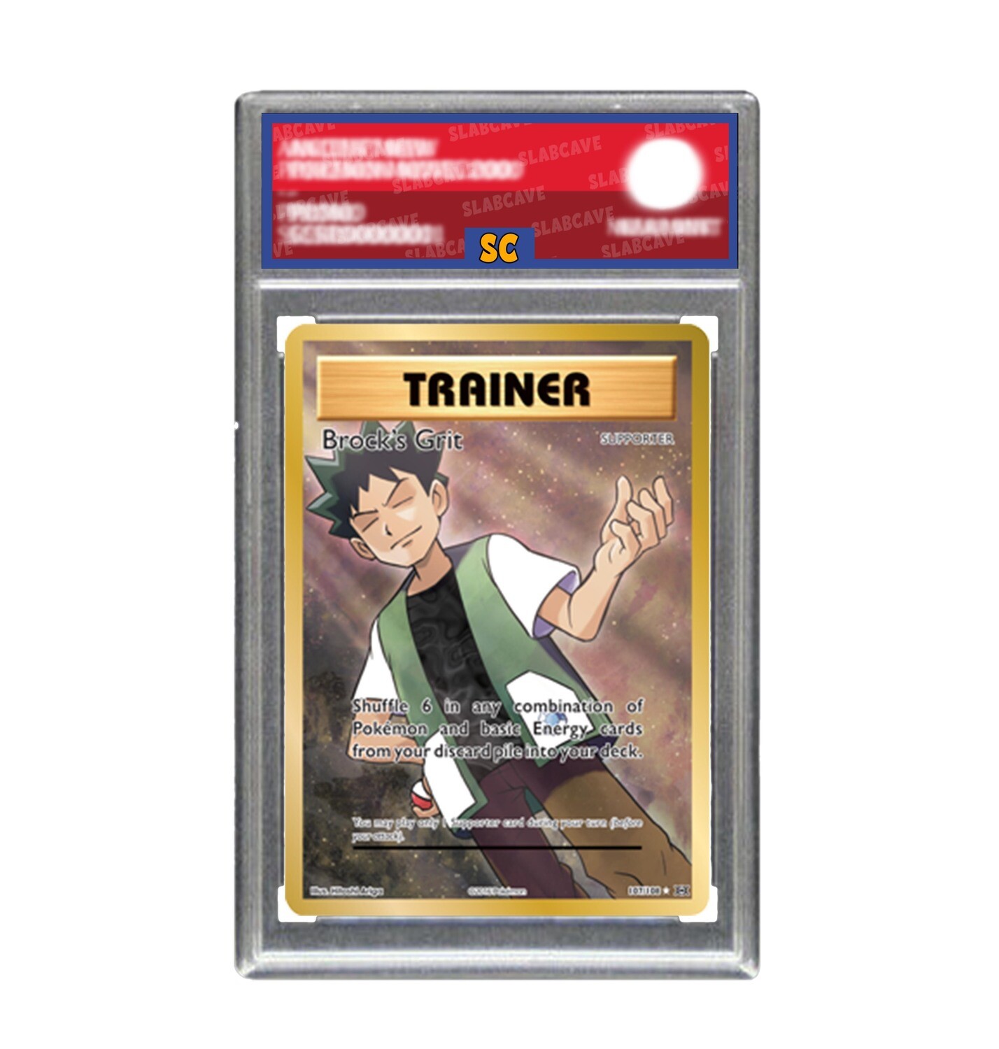 Graded Pokemon Card: SC 9 - Brock's Grit 107/108 [XY Evolutions] [Ultra Rare - Gold Card]