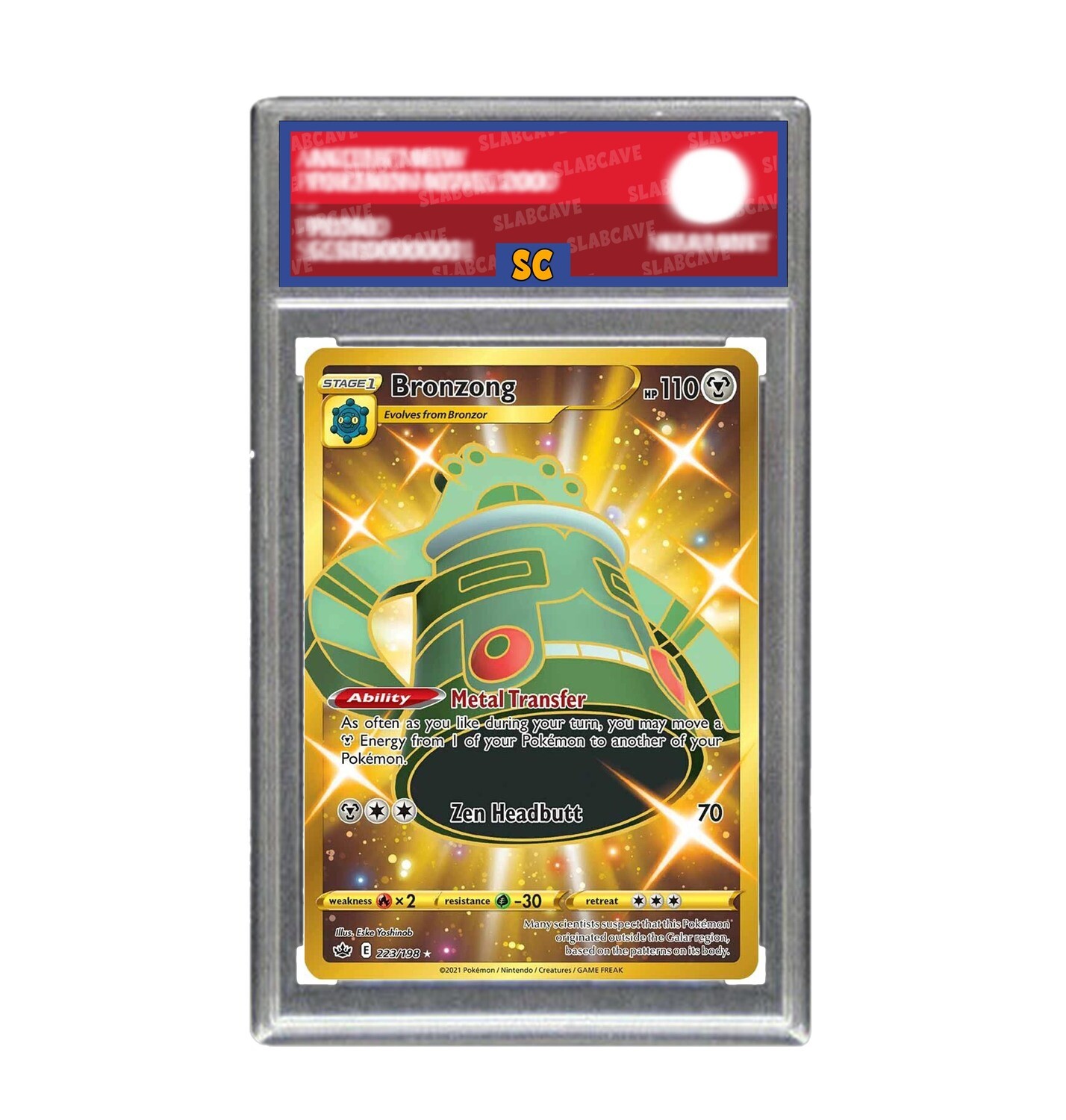 Graded Pokemon Card: SC10 - Bronzong 223/198 [SWSH Chilling Reign] [Secret Rare - Gold]