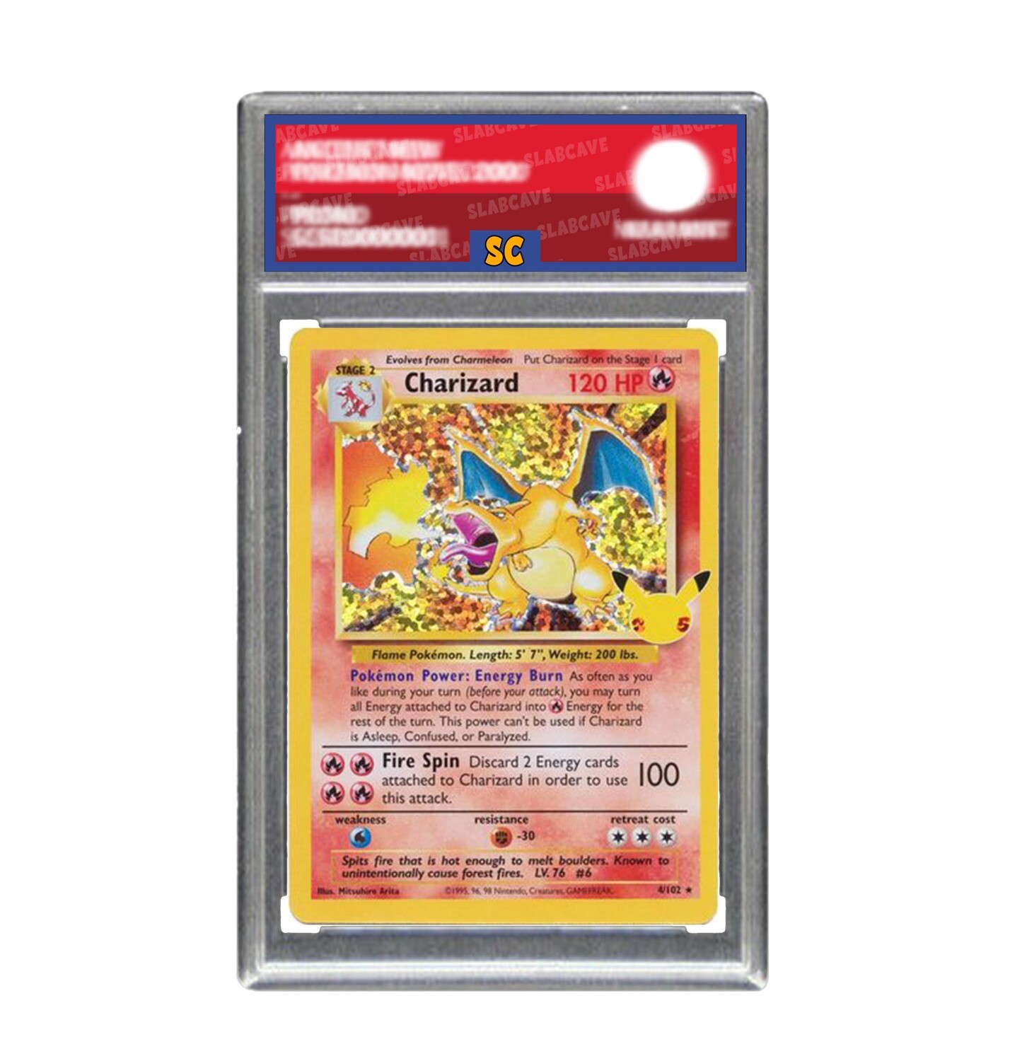 Graded Pokemon Card: SC 8 - Charizard 4/102 [SWSH Celebrations] [Rare]