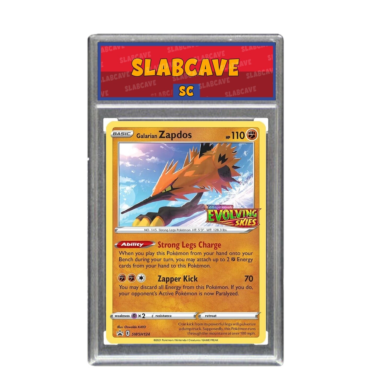 Graded Pokemon Card: SC9 - Galarian Zapdos SWSH124 [Evolving Skies Prerelease Promo]
