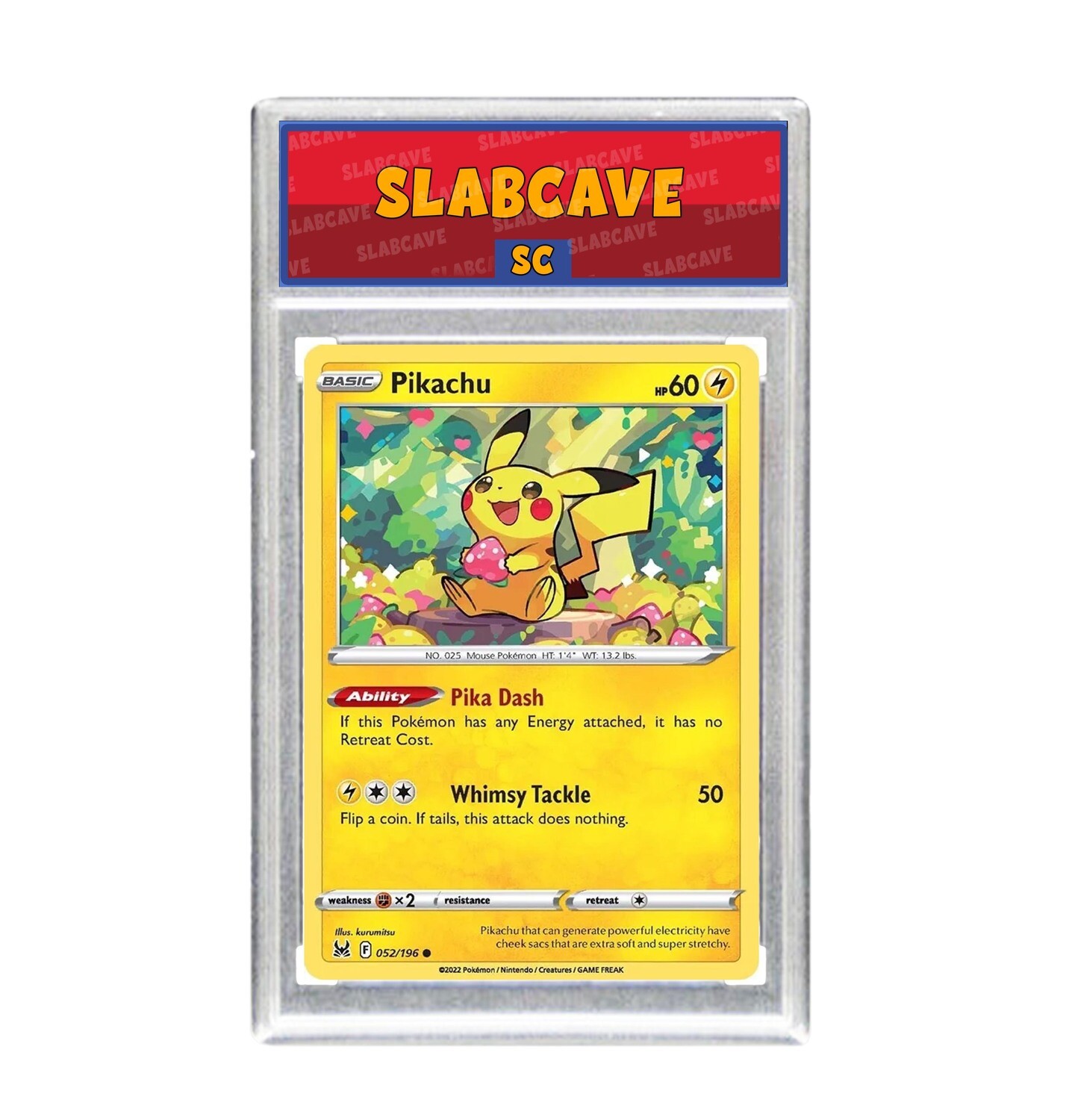 Graded Pokemon Card: SC9 - Pikachu 052/196 [SWSH Lost Origin] [Common]