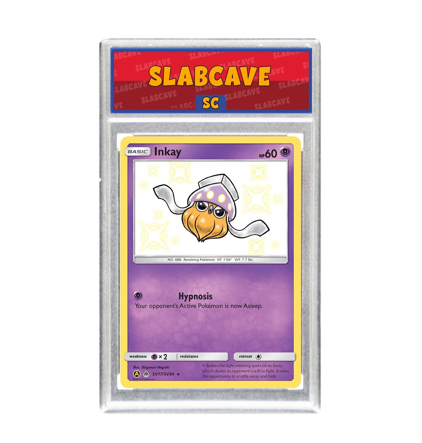 Graded Pokemon Card: SC 9 - Inkay SV17/SV94 [SM Hidden Fates] [Shiny Vault]