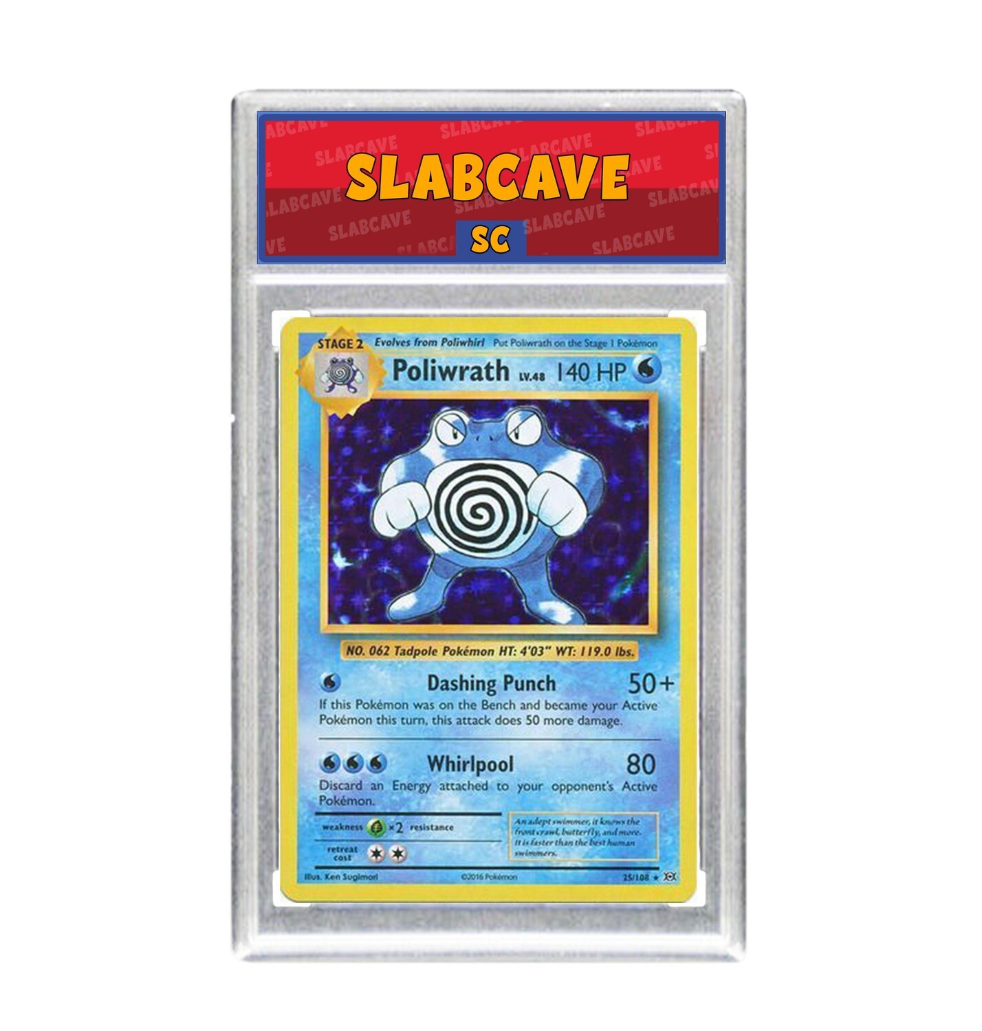 Graded Pokemon Card: SC 5 - Poliwrath 25/108 [XY Evolutions] [Rare Holo]