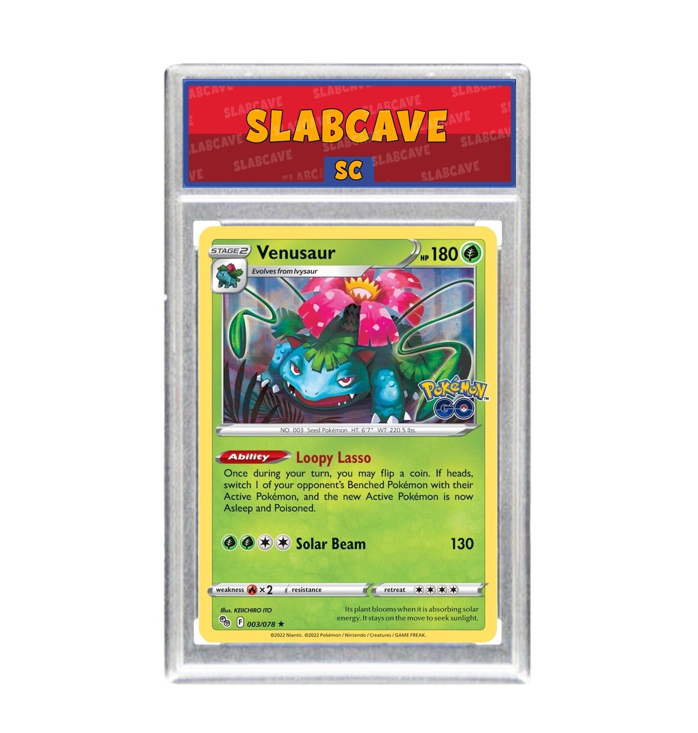 Graded Pokemon Card: SC9 - Venusaur 003/078 [SWSH GO] [Rare Holo]