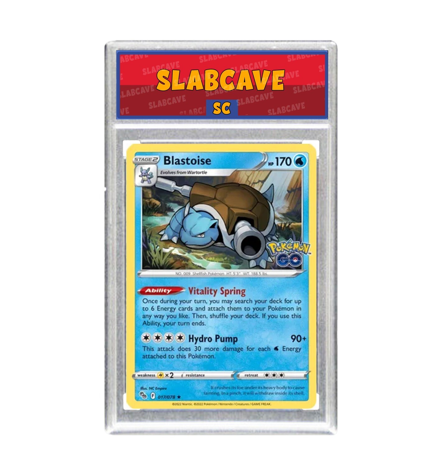 Graded Pokemon Card: SC 10 - Blastoise 017/078 [SWSH GO] [Rare Holo]