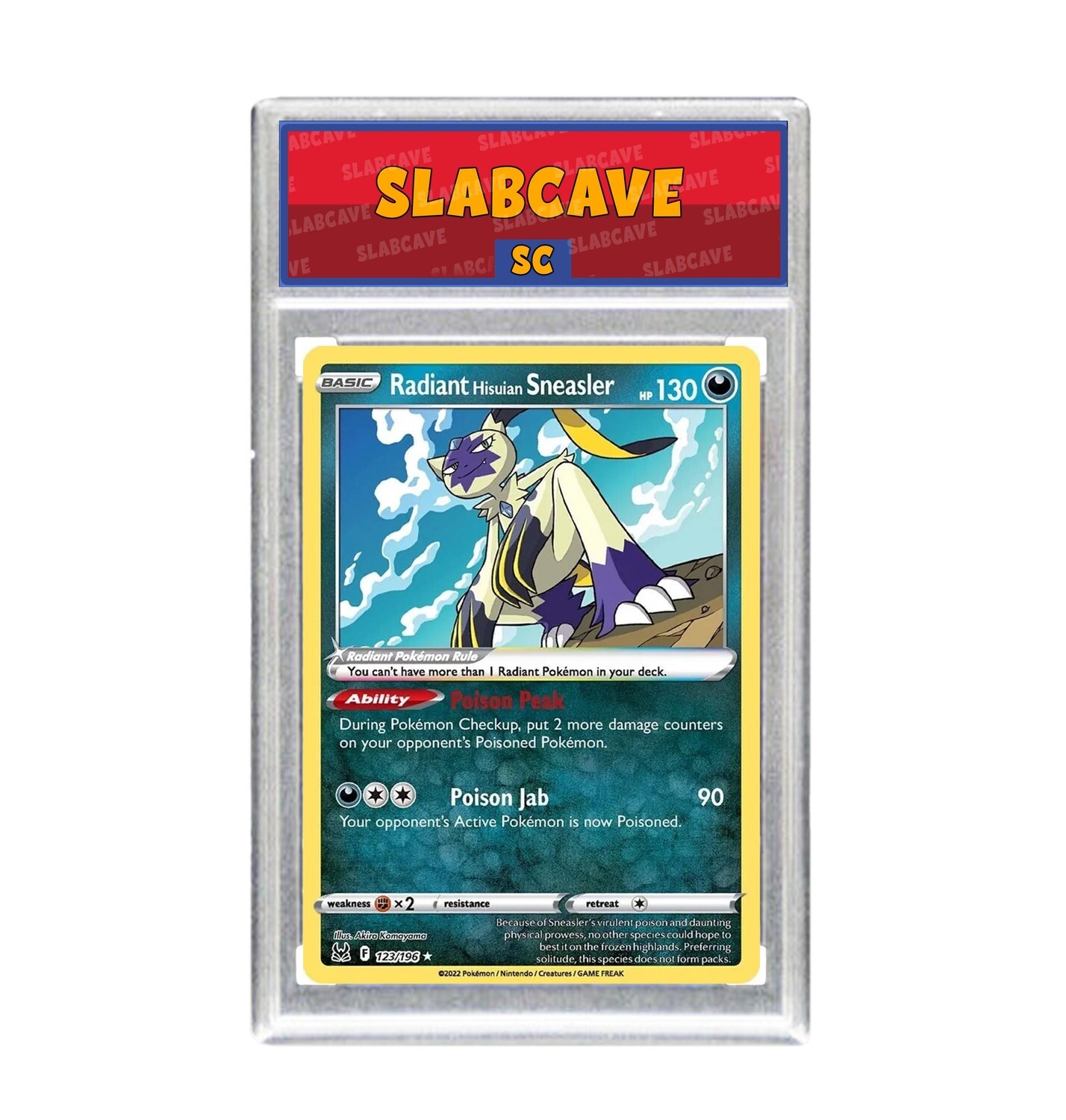 Graded Pokemon Card: SC10 - Radiant Hisuian Sneasler 123/196 [SWSH Lost Origin] [Ultra Rare]