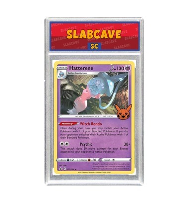 Graded Pokemon Card: SC8 - Hatterene 073/198 [SWSH Trick or Trade] [Rare Holo]