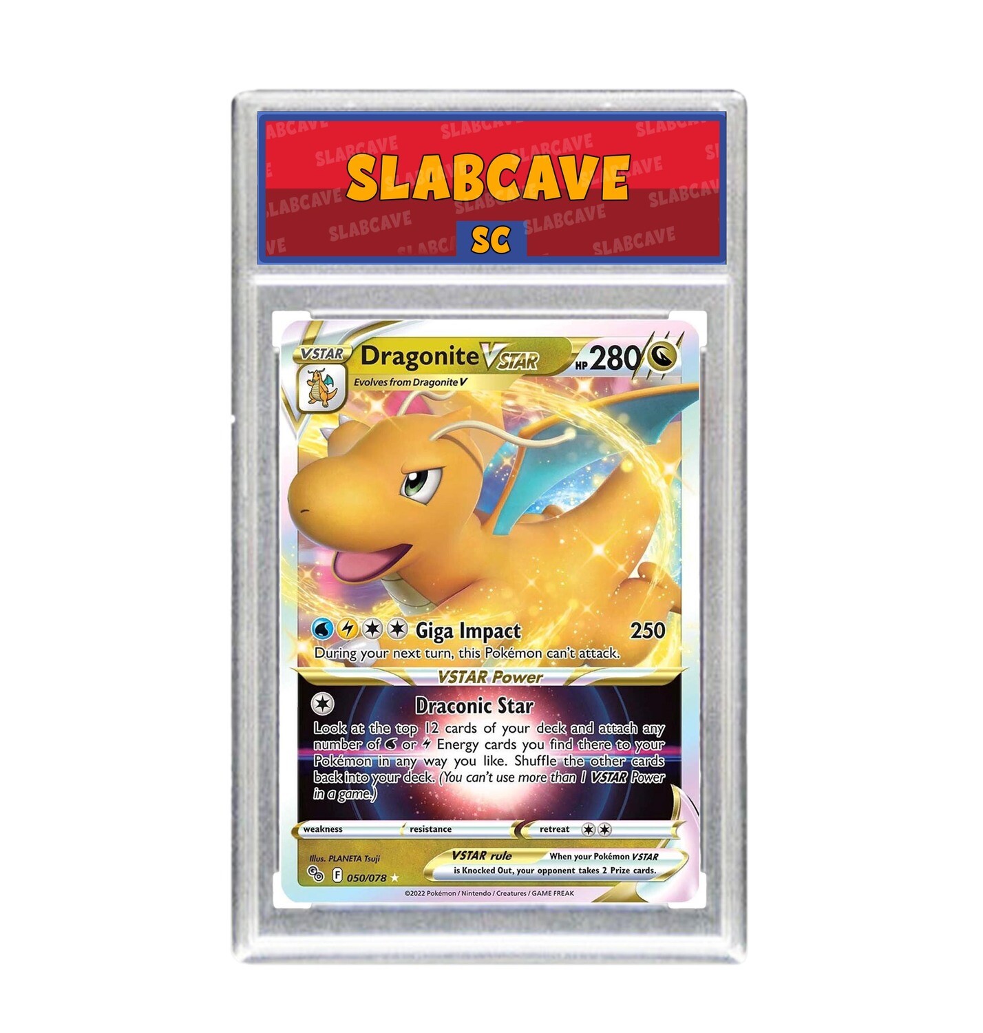 Graded Pokemon Card: SC9 - Dragonite VSTAR 050/078 [SWSH Pokemon GO] [Ultra Rare]