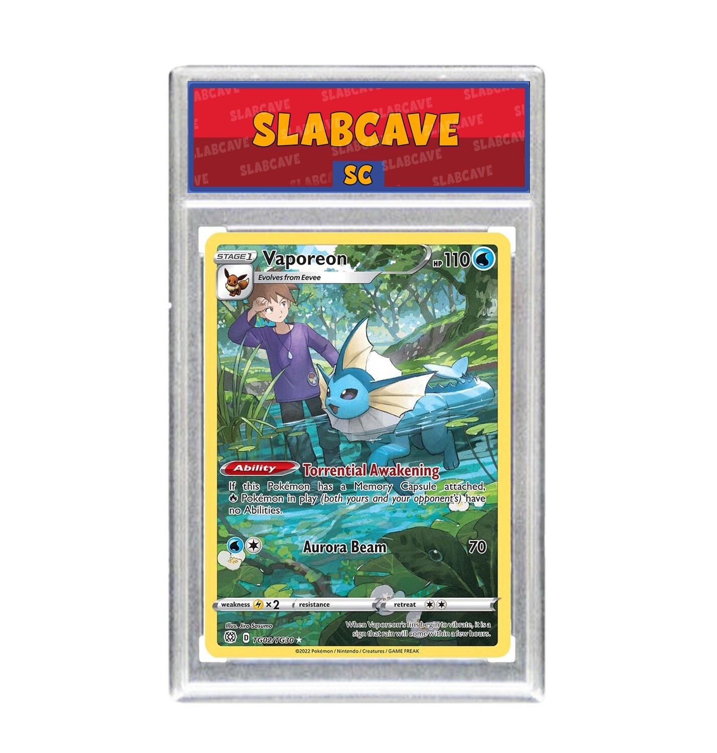 Graded Pokemon Card: SC7 - Vaporeon TG02/TG30 [SWSH Brilliant Stars] [Trainer Gallery]