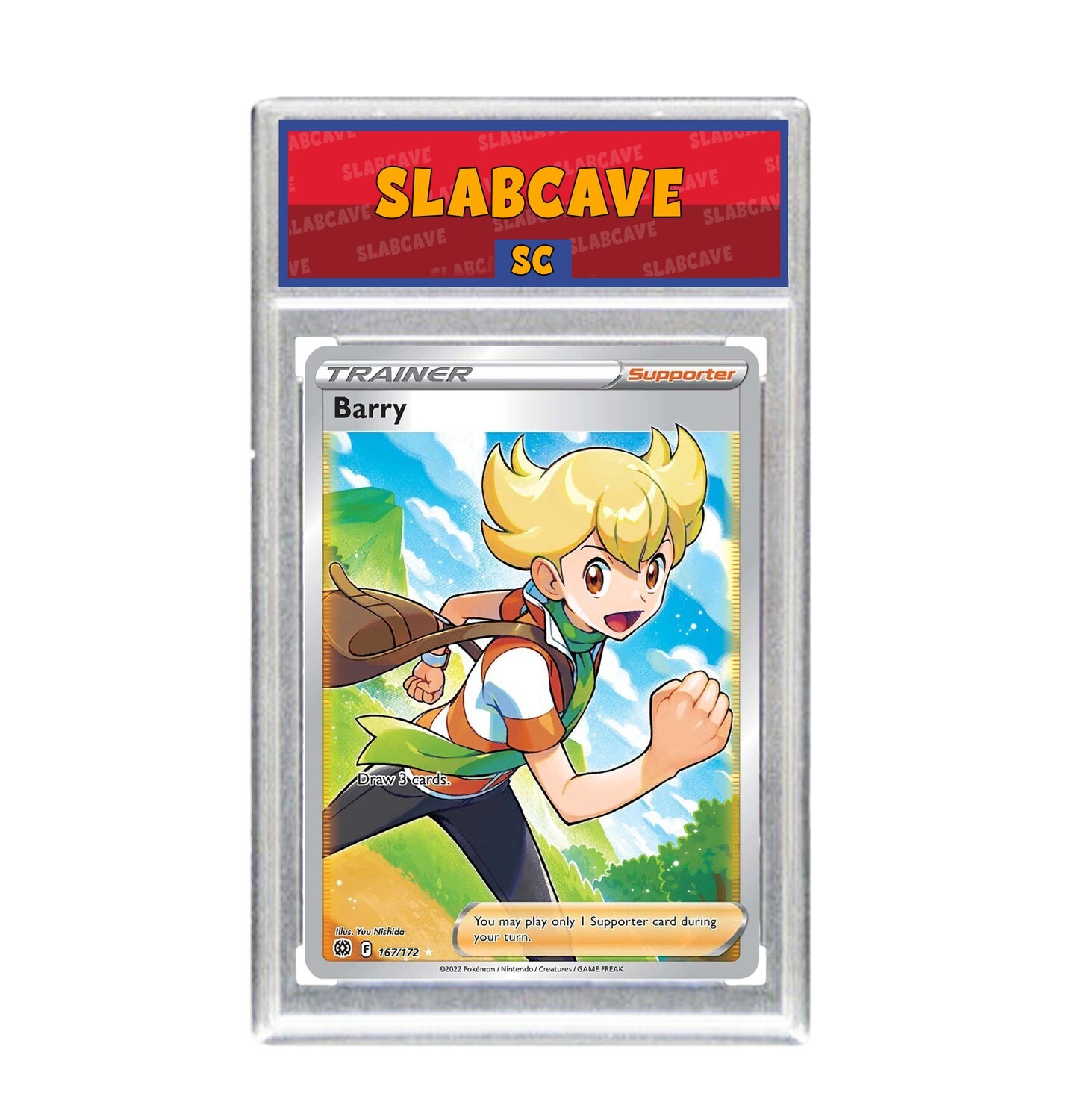 Graded Pokemon Card: SC 10 - Barry 167/172 [SWSH Brilliant Stars] [Ultra Rare]