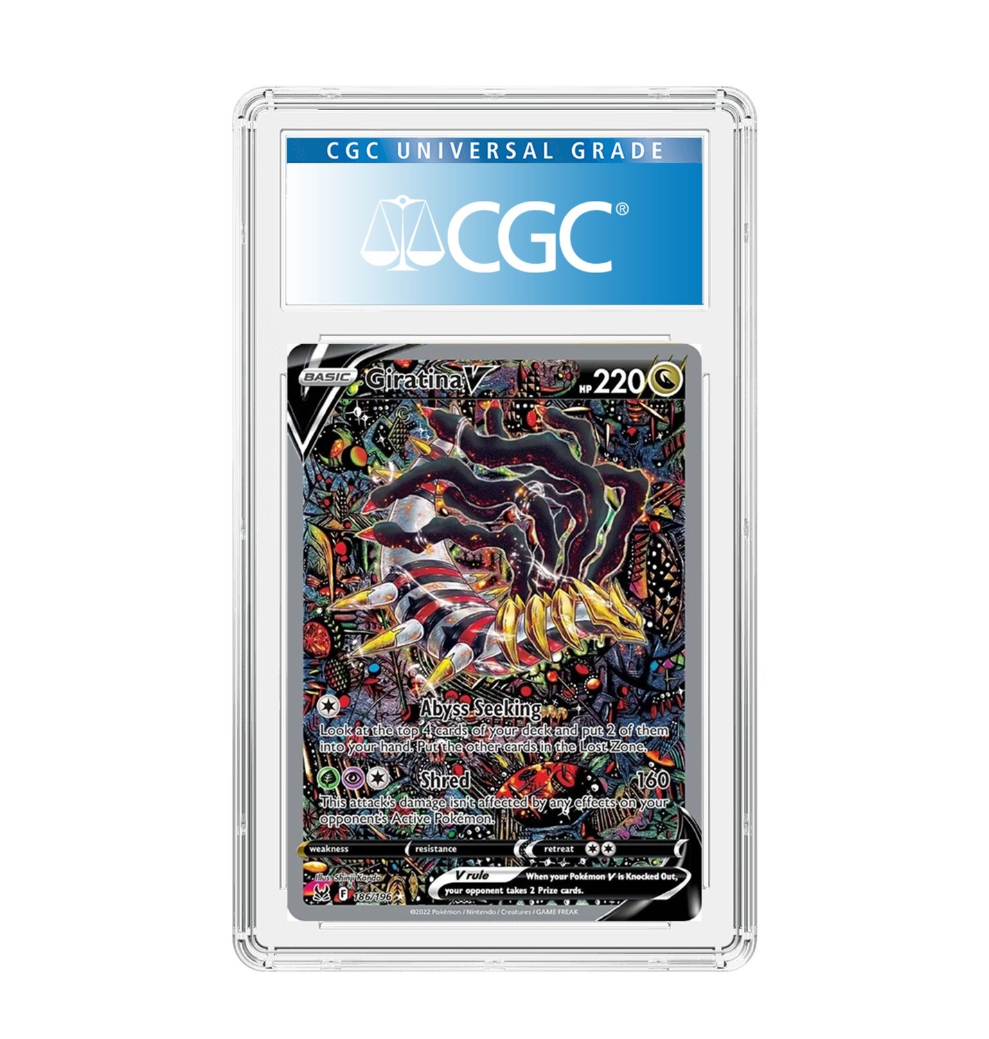 Graded Pokemon Card: CGC 10 - Giratina V 186/196 [SWSH Lost Origin] [Ultra Rare]
