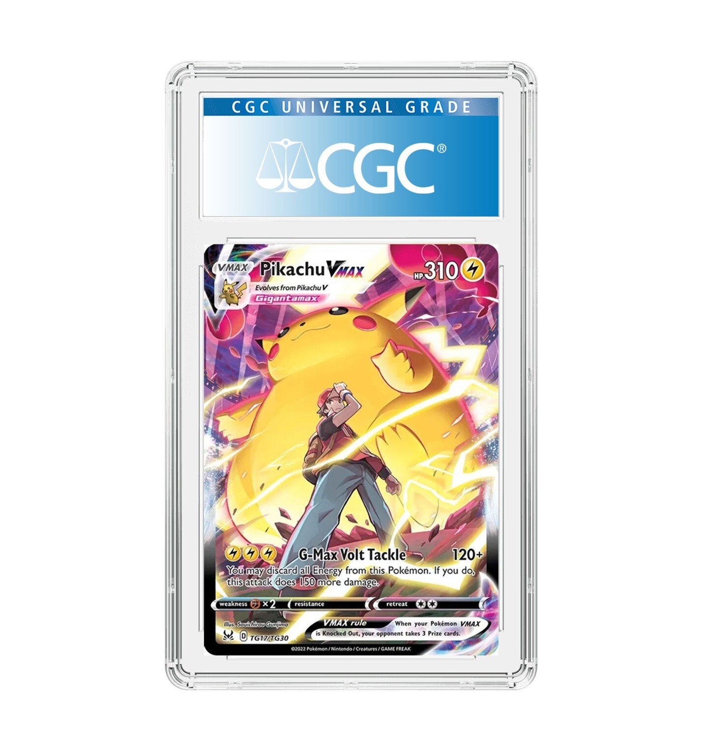 Graded Pokemon Card: CGC 10 - Pikachu VMAX TG17/TG30 [SWSH Lost Origin] [Trainer Gallery]