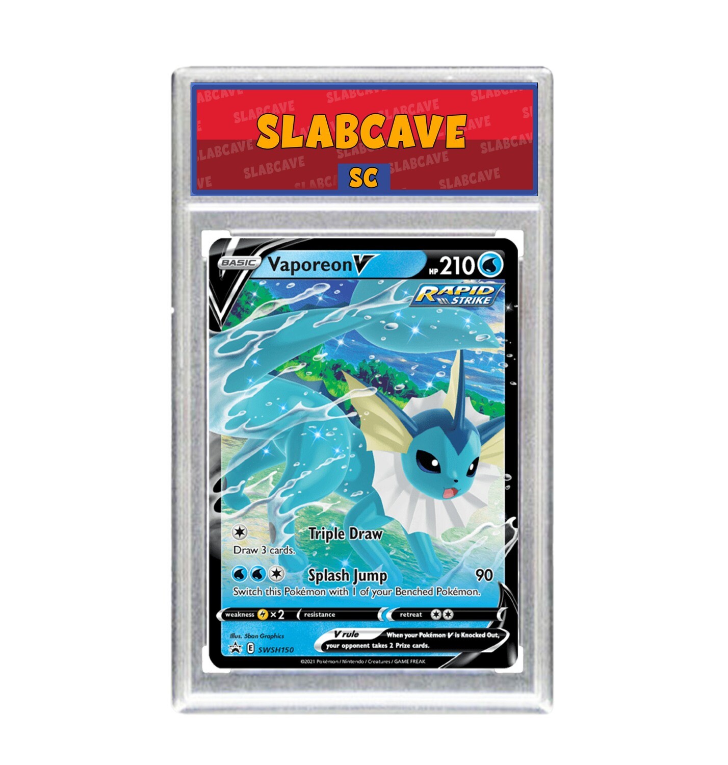 Graded Pokemon Card: SC5 - Vaporeon V SWSH150 [SWSH Promo] [Promo]