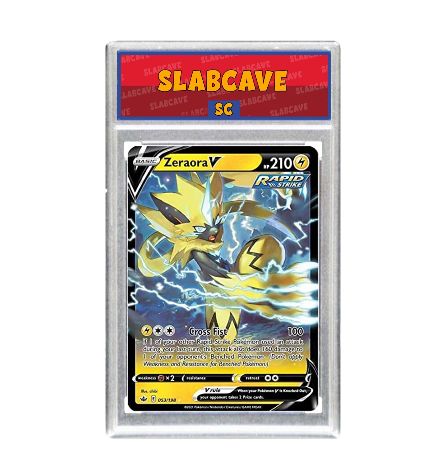 Graded Pokemon Card: SC5 - Zeraora V 053/198 [SWSH Chilling Reign] [Ultra Rare]