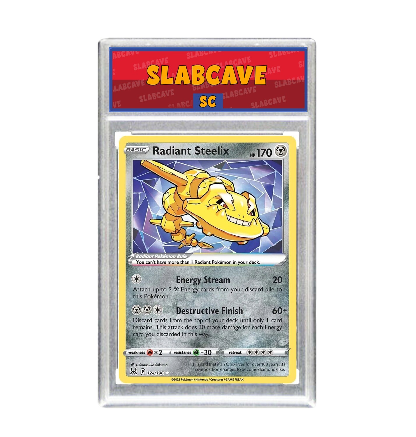 Graded Pokemon Card: SC 10 - Radiant Steelix 124/196 [SWSH Lost Origin] [Ultra Rare]