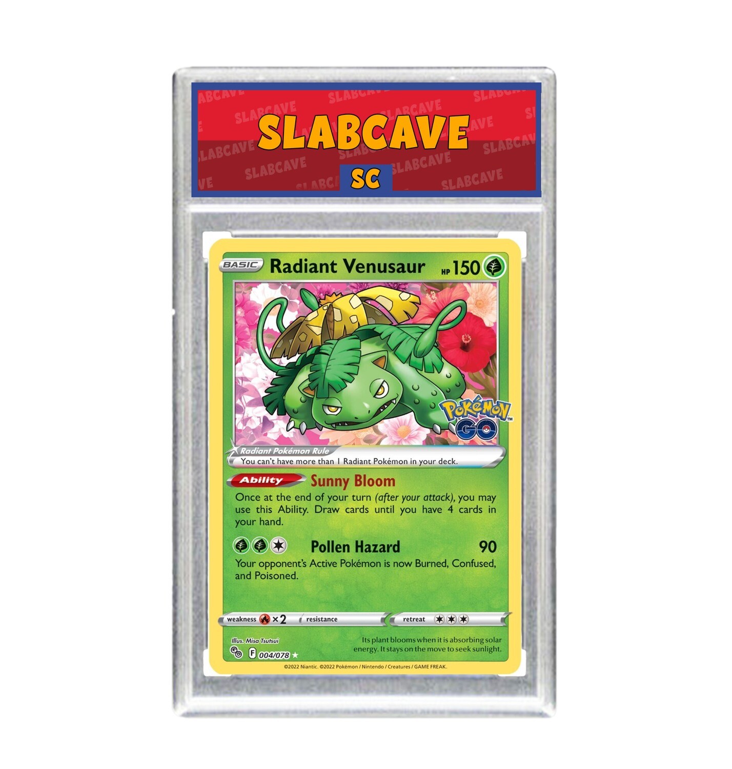 Graded Pokemon Card: SC 9 - Radiant Venusaur 004/078 [SWSH Pokemon GO] [Ultra Rare]