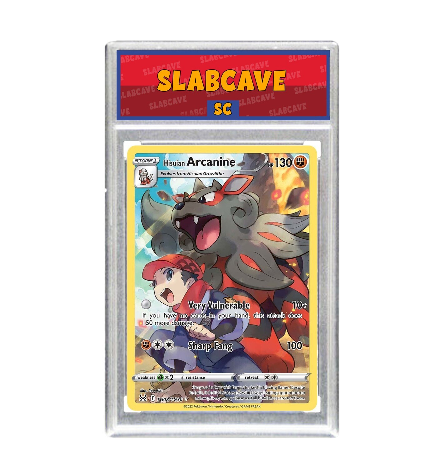 Graded Pokemon Card: SC 9 - Hisuian Arcanine TG08/TG30 [SWSH Lost Origin] [Trainer Gallery]