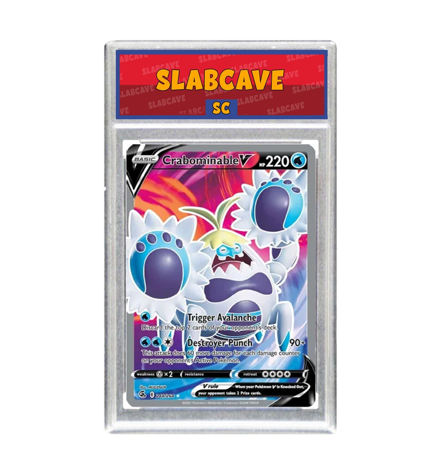 Graded Pokemon Card: SC 9 - Crabominable V 248/264 [SWSH Fusion Strike] [Ultra Rare]