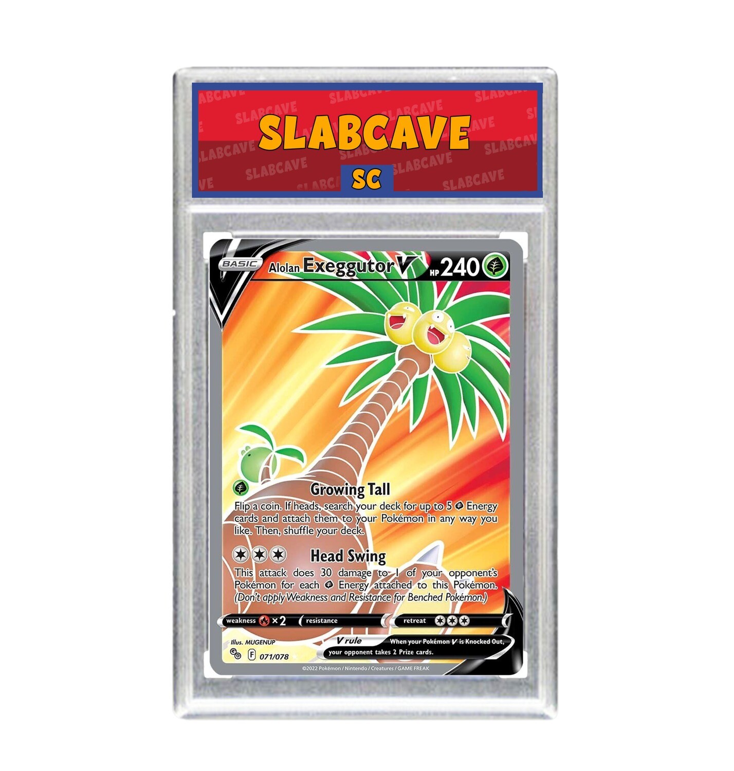 Graded Pokemon Card: SC 9 - Alolan Exeggutor V 071/078 [SWSH Pokemon GO] [Ultra Rare]
