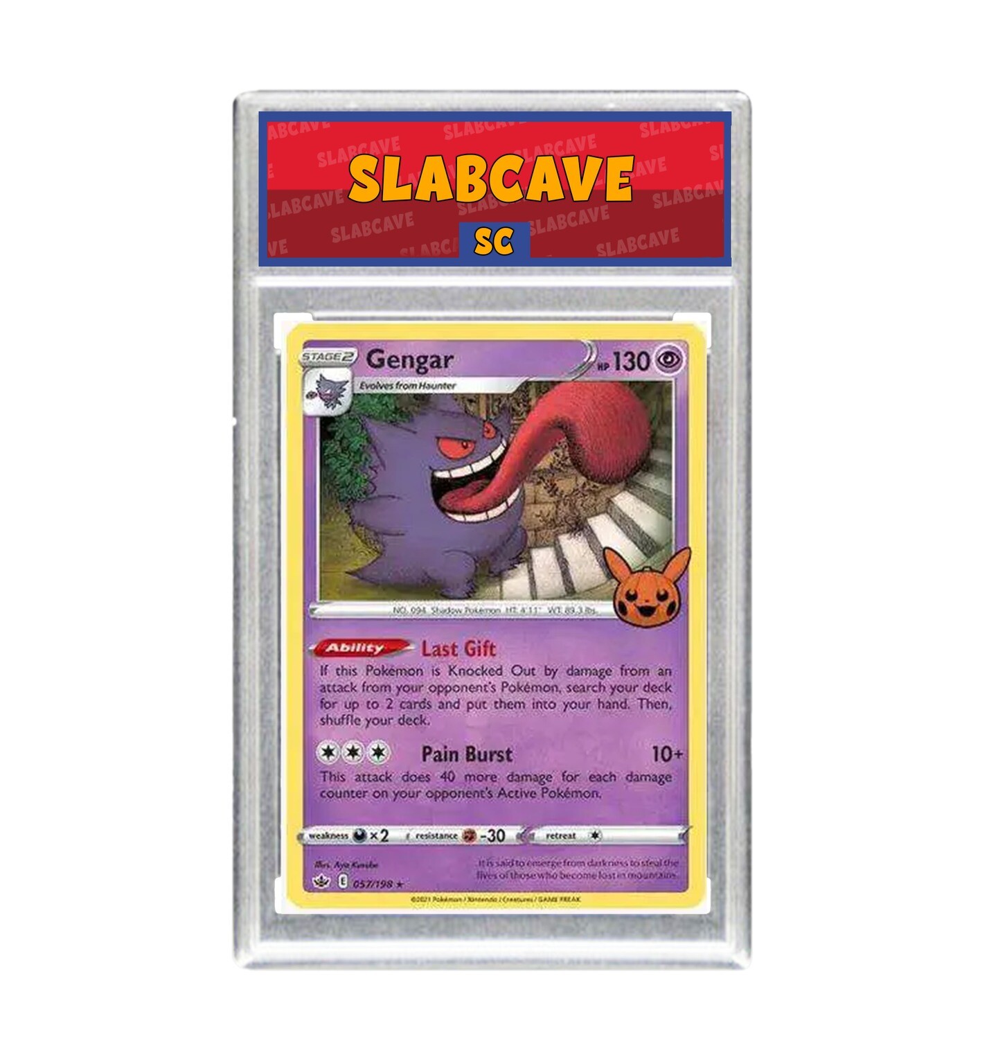 Graded Pokemon Card: SC6 - Gengar 057/198 [SWSH Trick or Trade] [Rare Holo]