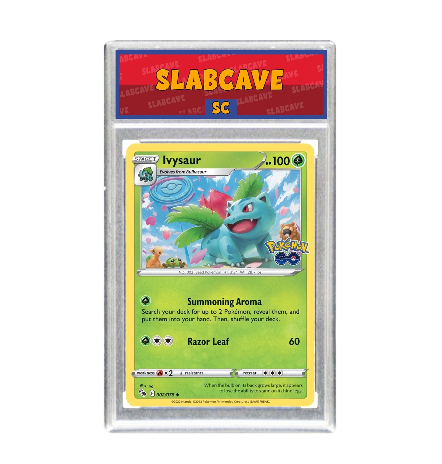 Graded Pokemon Card: SC9 - Ivysaur 002/078 [SWSH Pokemon GO] [Common]