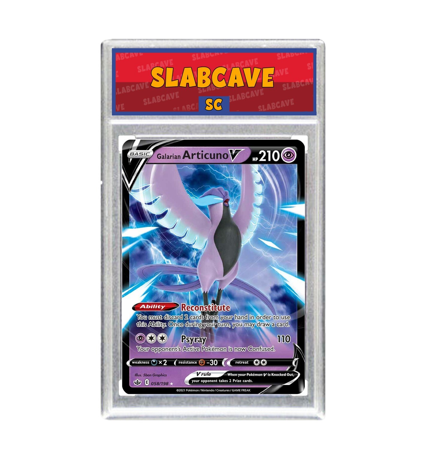 Graded Pokemon Card: SC 9 - Galarian Articuno V 058/198 [SWSH Chilling Reign] [Ultra Rare]