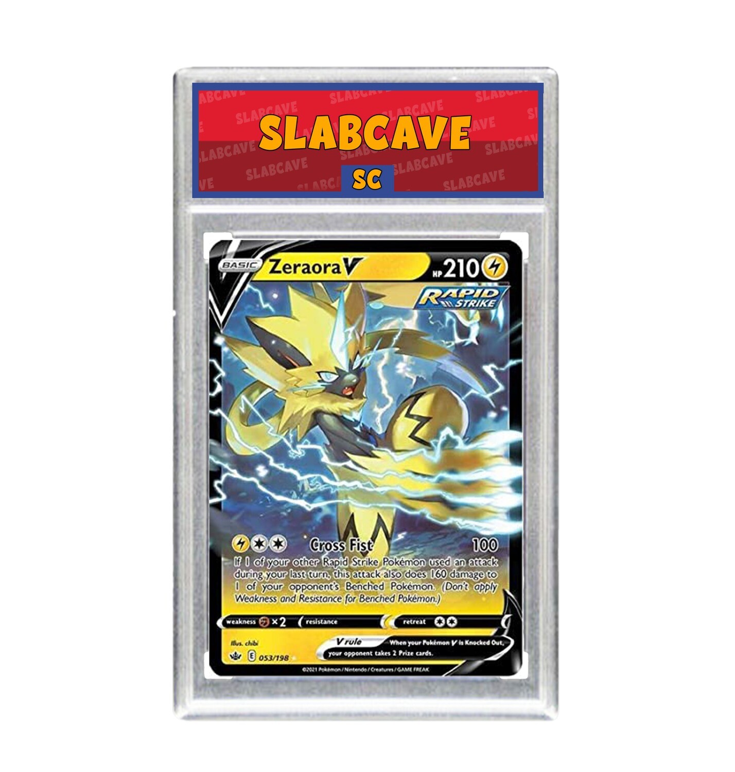 Graded Pokemon Card: SC7 - Zeraora V 053/198 [SWSH Chilling Reign] [Ultra Rare]