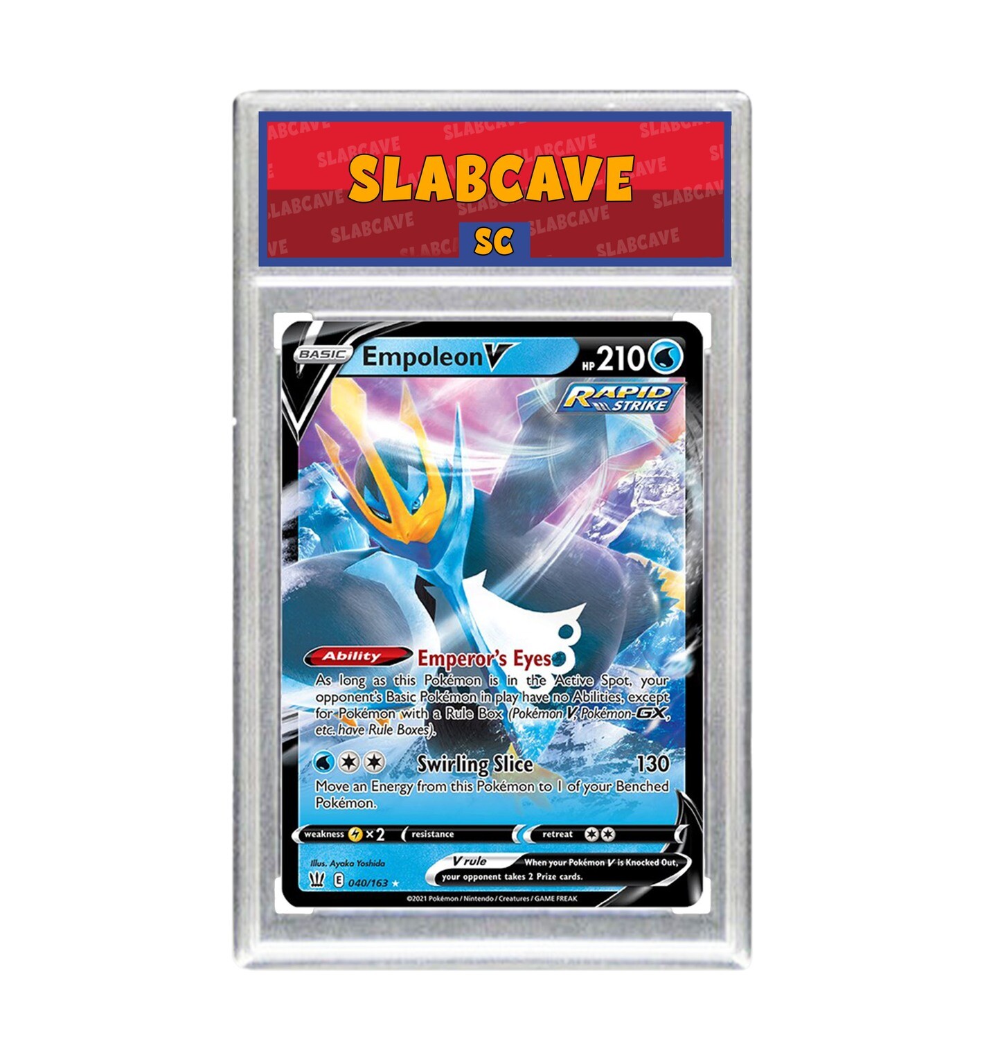 Graded Pokemon Card: SC7 - Empoleon V 040/163 [SWSH Battle Styles] [Ultra Rare]