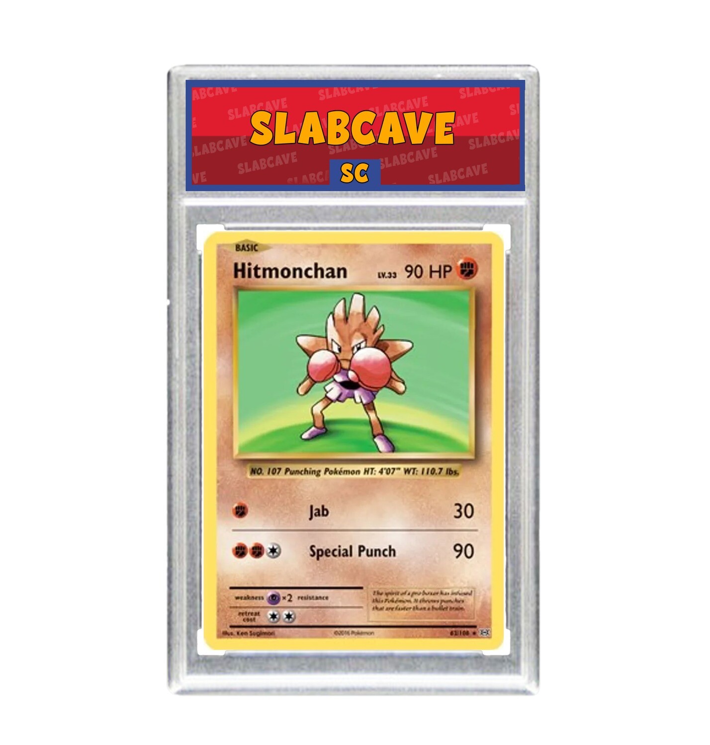 Graded Pokemon Card: SC7 - Hitmonchan 62/108 [XY Evolutions] [Ultra Rare]