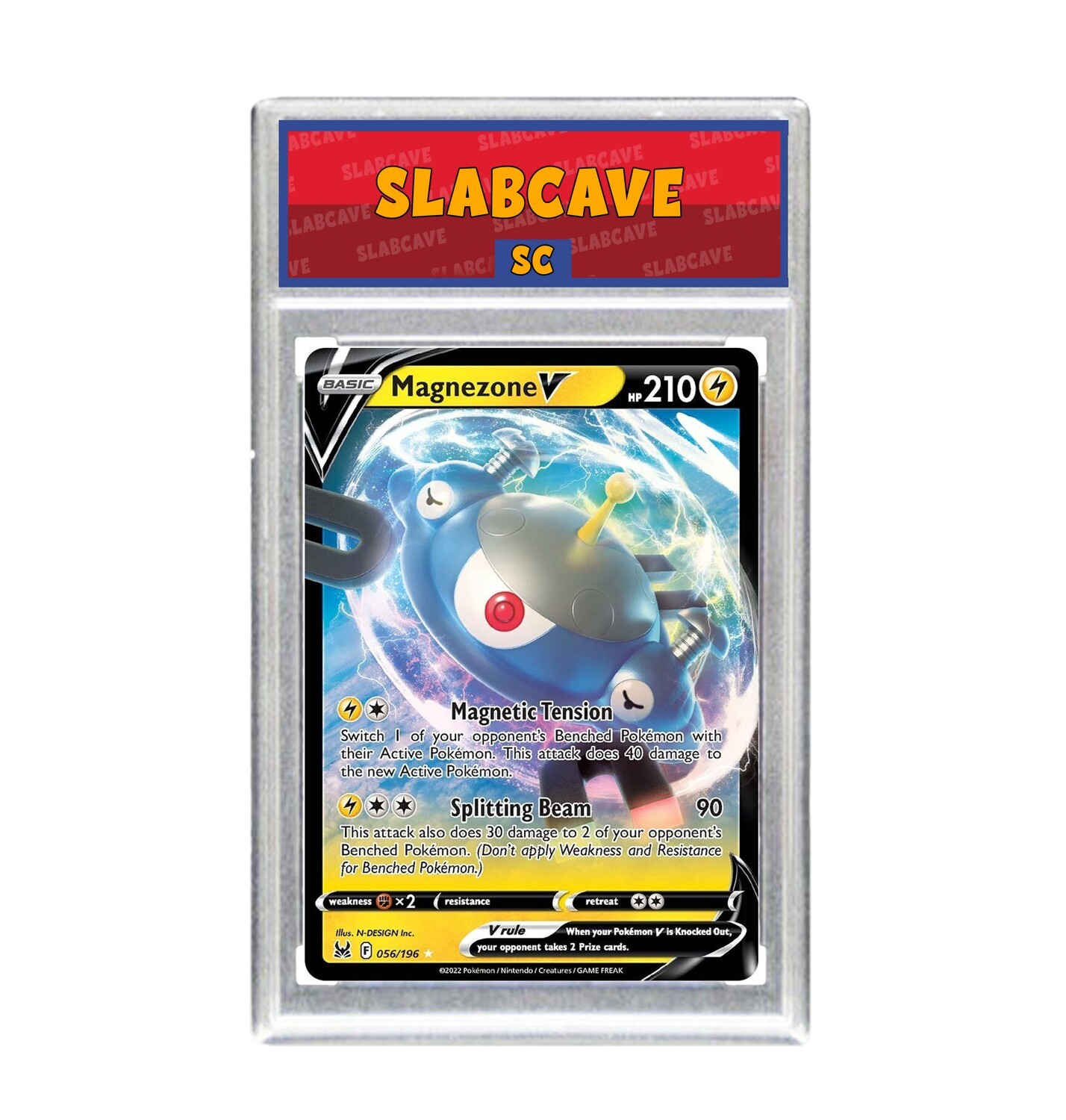 Graded Pokemon Card: SC8 - Magnezone V 056/196 [SWSH Lost Origin] [Ultra Rare]