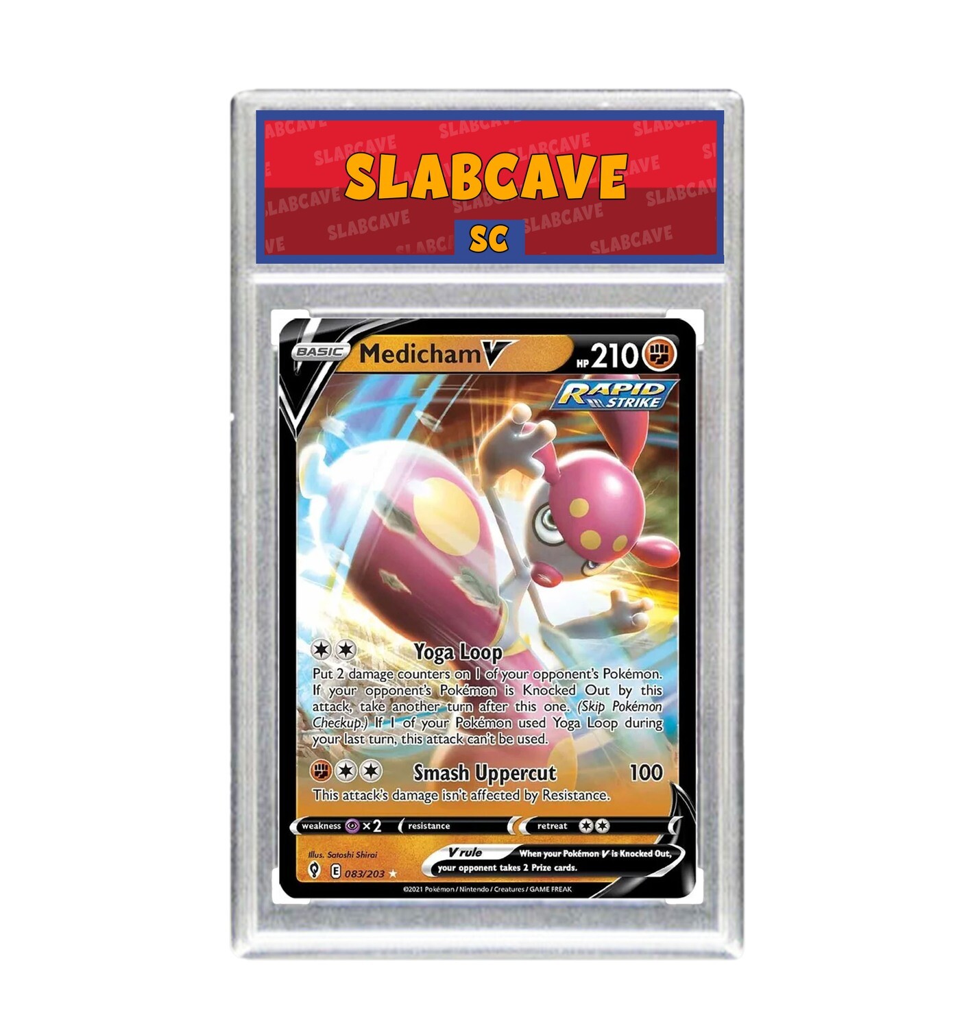 Graded Pokemon Card: SC8 - Medicham V 083/203 [SWSH Evolving Skies] [Ultra Rare]