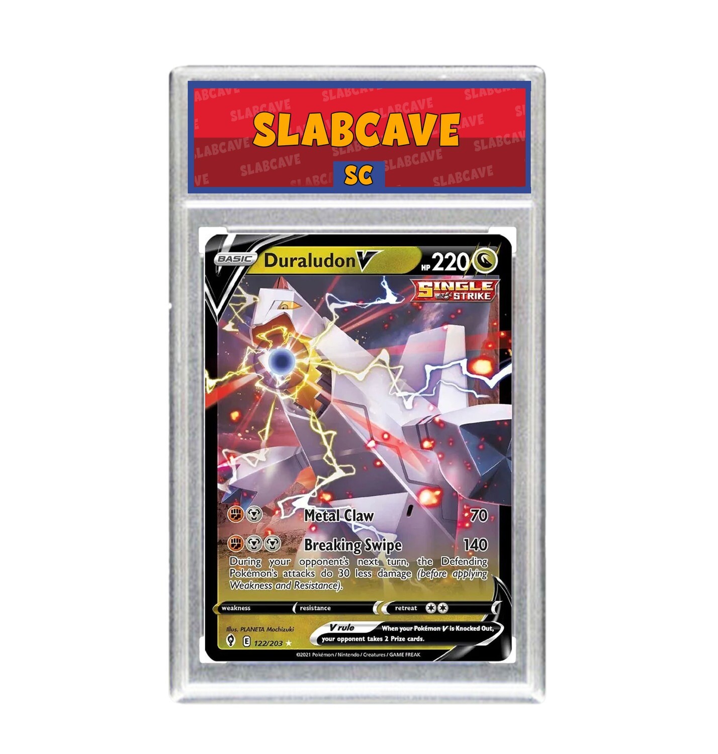 Graded Pokemon Card: SC8 - Duraludon V 122/203 [SWSH Evolving Skies] [Ultra Rare]