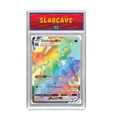 Graded Pokemon Card: SC6 - Garbodor VMAX 216/203 [SWSH Evolving Skies] [Secret Rare Rainbow]