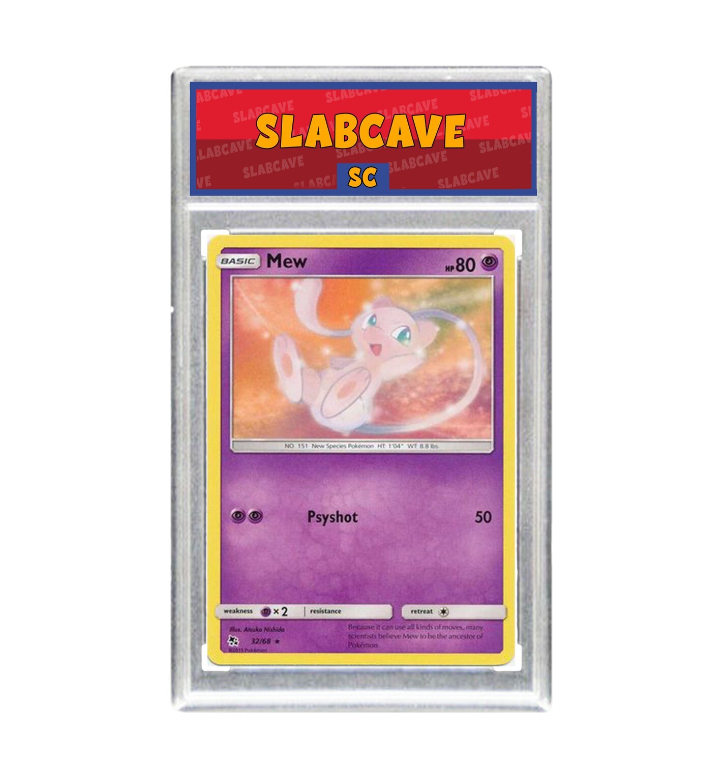 Graded Pokemon Card: SC8 - Mew 32/68 [SM Hidden Fates] [Rare Reverse Holo]