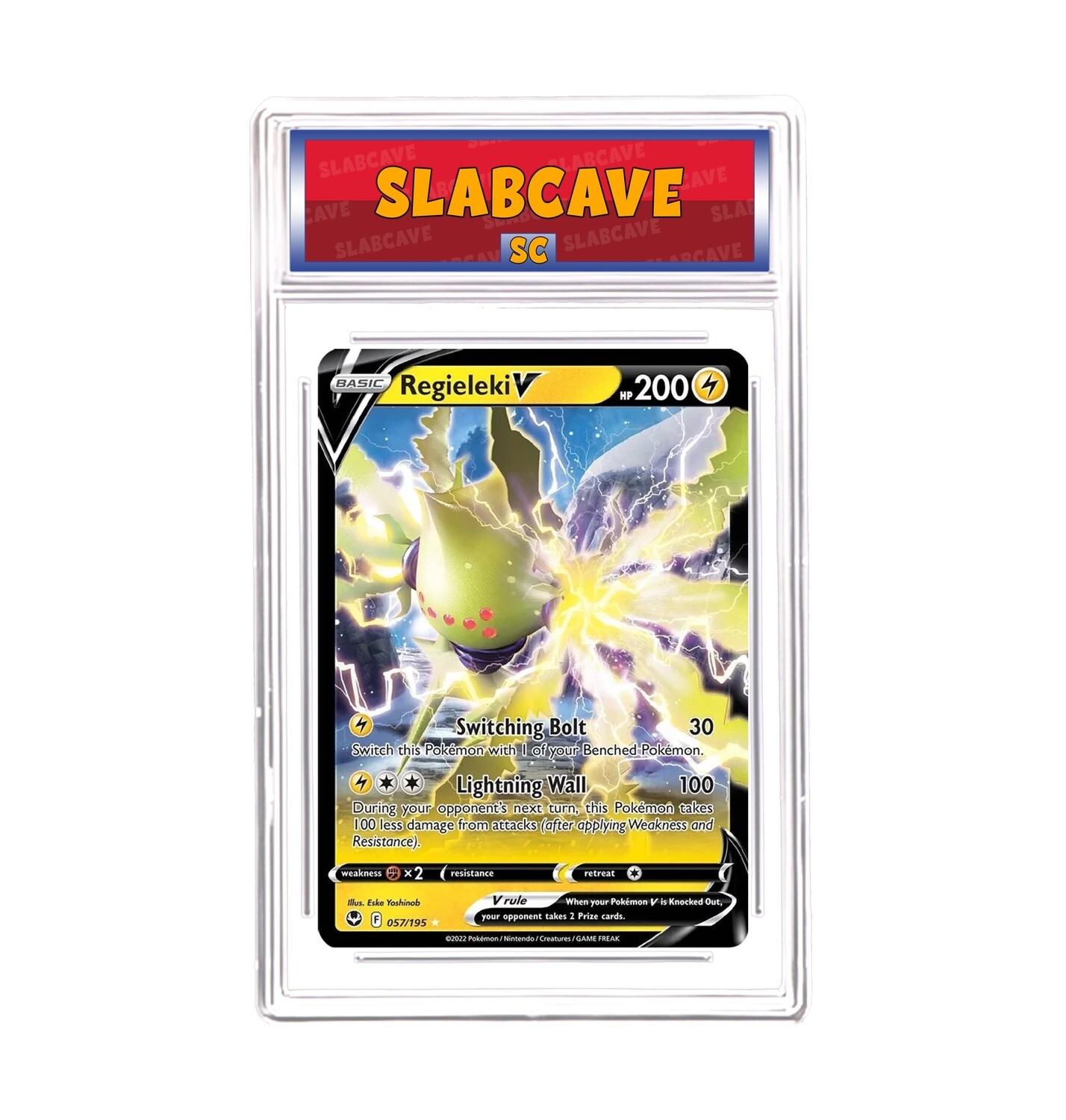 Graded Pokemon Card: SC 8 - Regieleki V 057/195 [SWSH Silver Tempest] [Ultra Rare]