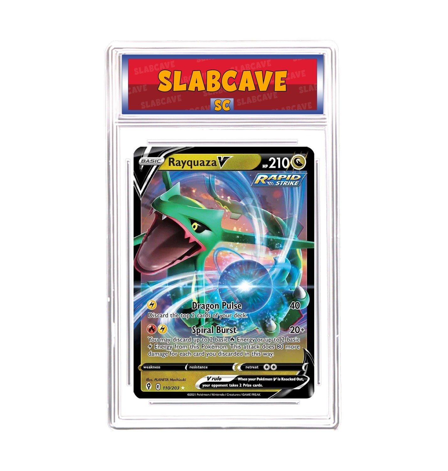 Graded Pokemon Card: SC 7 - Rayquaza V 110/203 [SWSH Evolving Skies] [Ultra Rare]