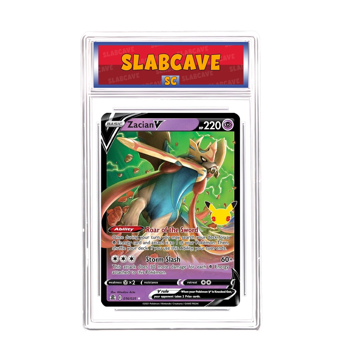 Graded Pokemon Card: SC 8 - Zacian V 016/025 [SWSH Celebrations] [Ultra Rare]