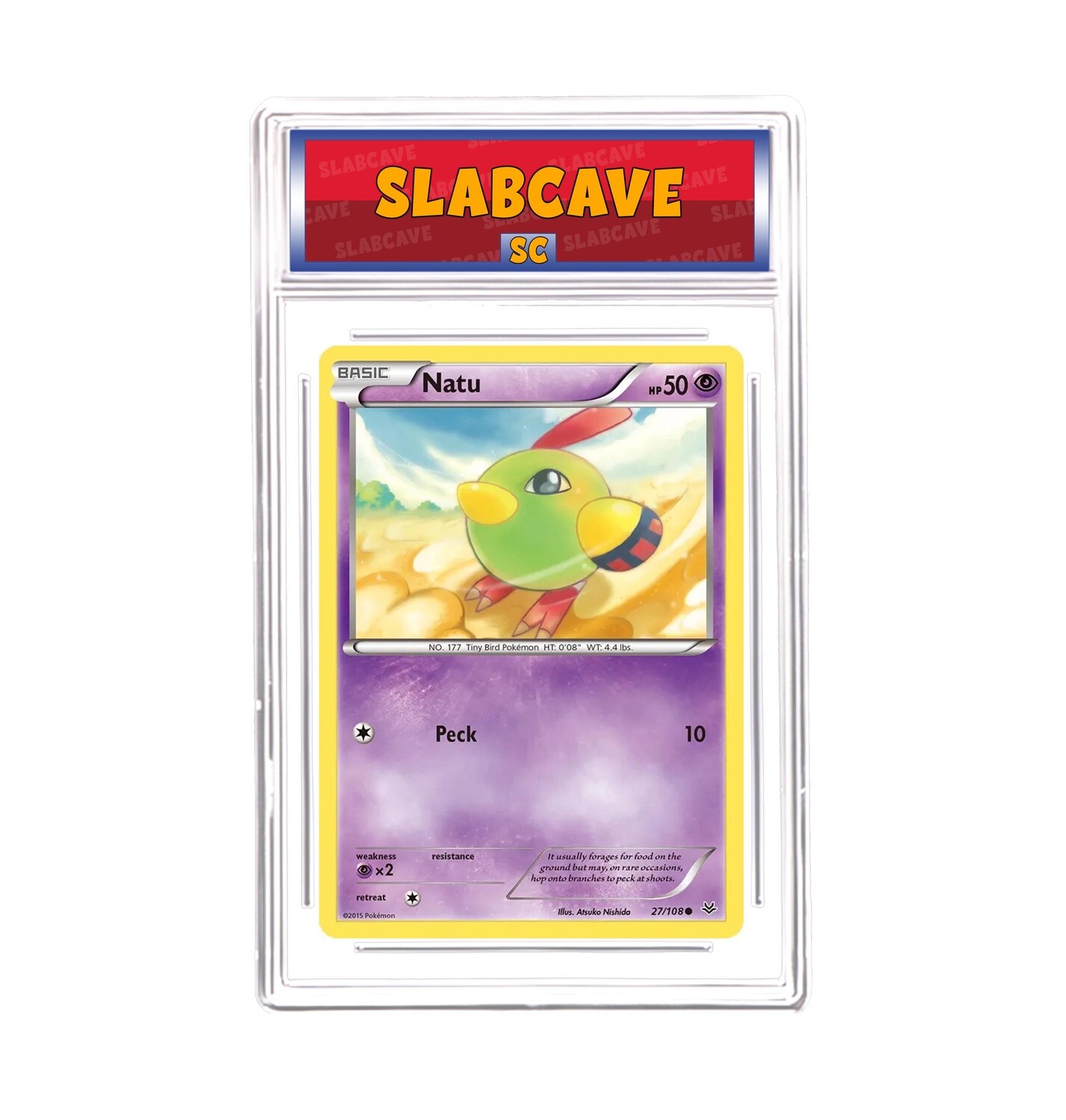 Graded Pokemon Card: SC 8 - Natu 27/108 [XY Roaring Skies] [Common Reverse Holo]