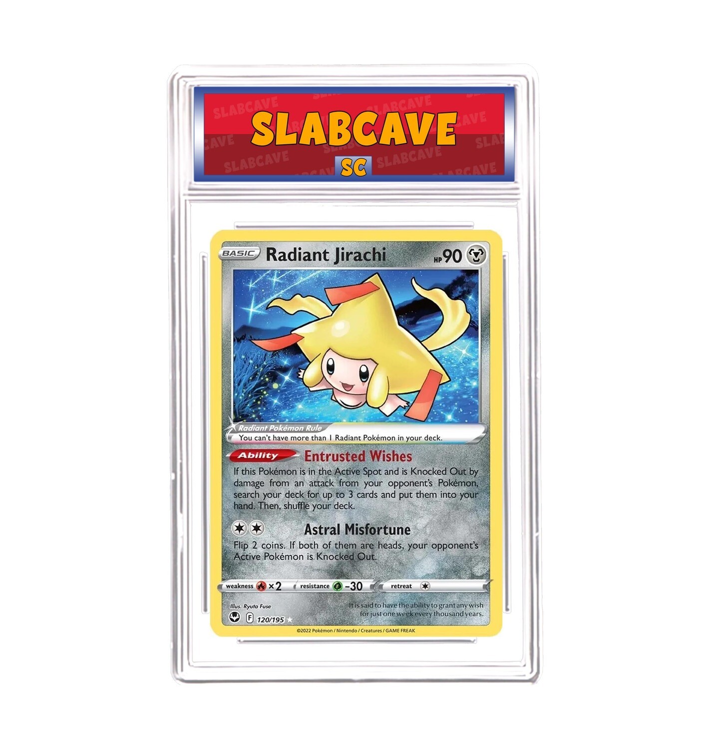 Graded Pokemon Card: SC8 - Radiant Jirachi 120/195 [SWSH Silver Tempest] [Ultra Rare]