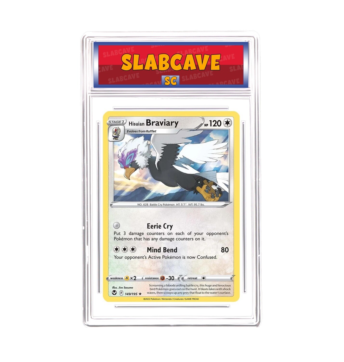 Graded Pokemon Card: SC 9 - Hisuian Braviary 149/195 [SWSH Silver Tempest] [Rare Non Holo]